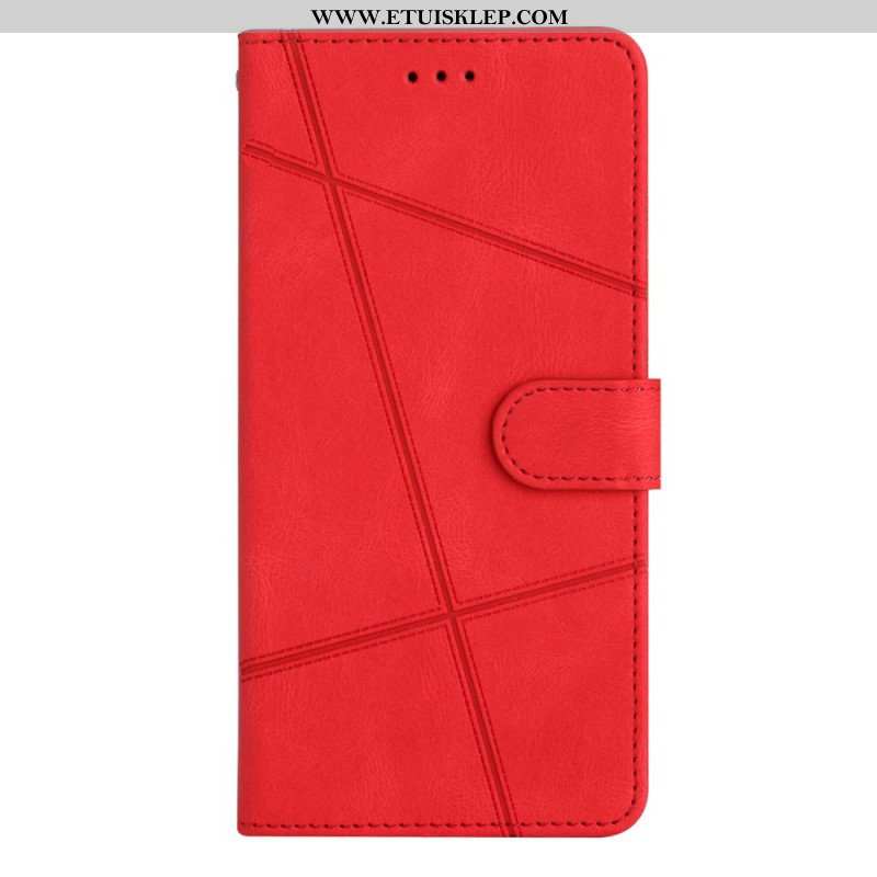 Etui Folio do Google Pixel 7A z Łańcuch Pasiaste Geometryczne Linie